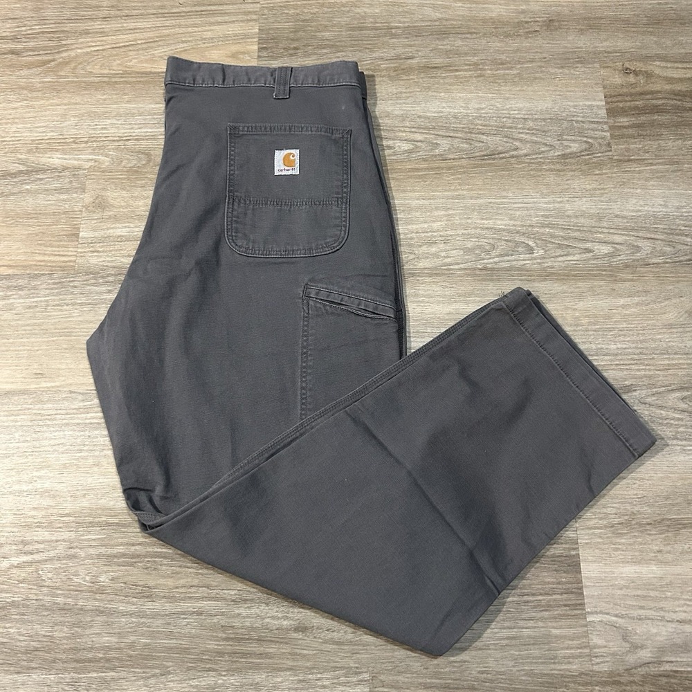 New Carhartt Men's Rugged Flex Relaxed Fit Utility Pant 42x30 Gray Double Front